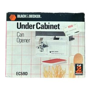 Black & Decker Under Cabinet Electric Can Opener EC59D White Sealed New UNOPENED